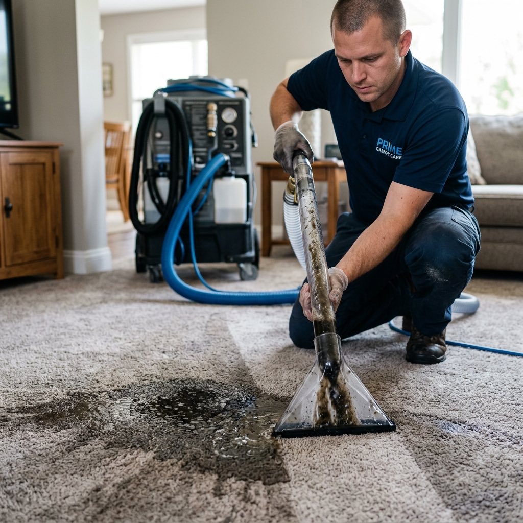 Extraction equipment for an urgent carpet spill